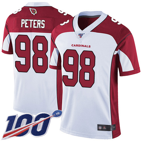 Arizona Cardinals Limited White Men Corey Peters Road Jersey NFL Football 98 100th Season Vapor Untouchable